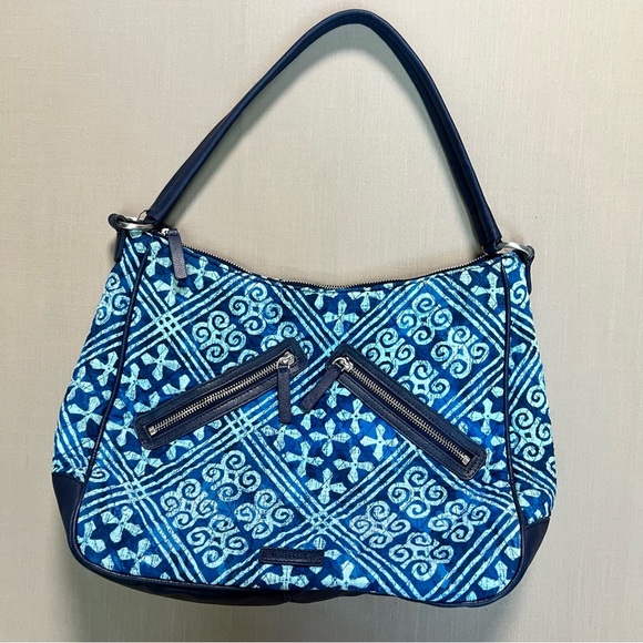 Vera Bradley Handbags - Vera Bradley Vivian Hobo Bag Cuban Tiles Blue Patterned Handbag